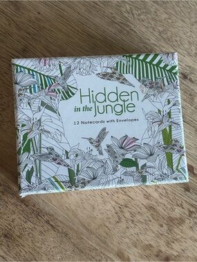 Hidden Jungle 12 Notecard Botanical stationary set w envelopes lark New York